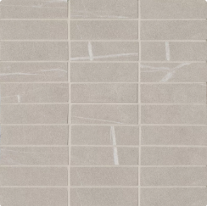 Matte Porcelain Straight Set Mosaic Tile in Bone - porcelain tile